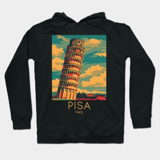 A Vintage Travel Illustration of Pisa - Italy Hoodie